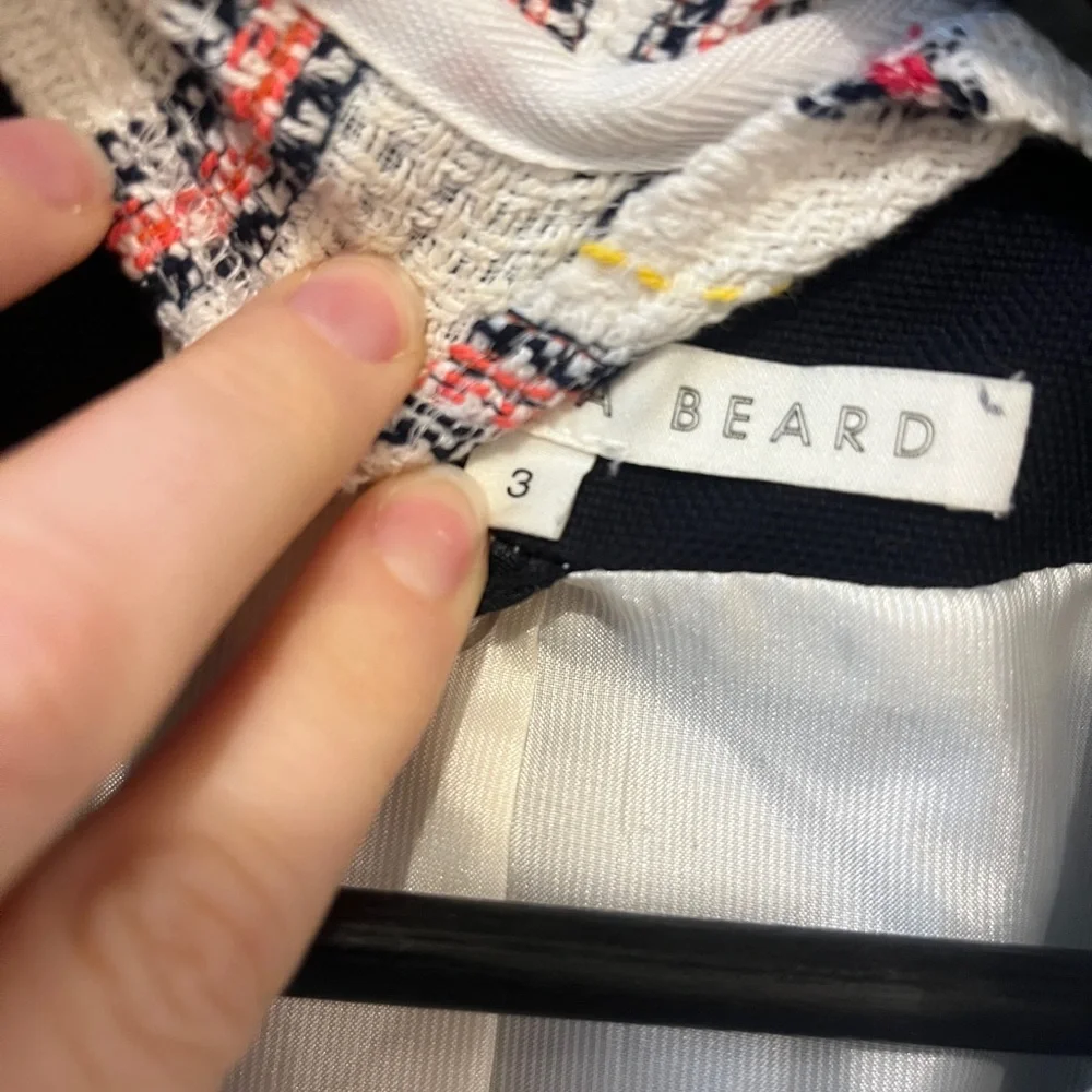 Veronica Beard Navy Dickey Blazer w/ Dickey - Picture 3 of 8